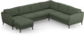 County - Hörnsoffa, 3+2-sits med schäslong vänster - Grön