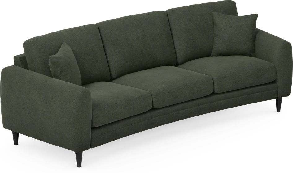 Eden - 3-sits soffa svängd - Grön