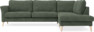 Bridge - 3-sits soffa med divan höger - Grön