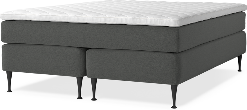 Delux Sense - Kontinentalsäng, dubbelsäng med bäddmadrass - Grå