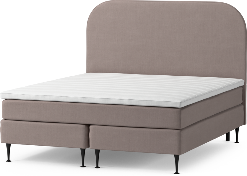 Roma Family - Kontinentalsäng, dubbelsäng med bäddmadrass och sänggavel slät, B 160-180