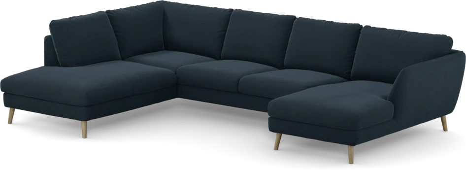 Madison - 2-sits soffa med divan vänster och schäslong höger - Blå