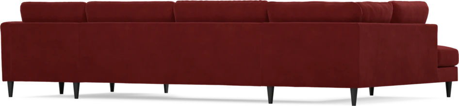 Bridge - 3-sits soffa med divan vänster och schäslong höger - Röd