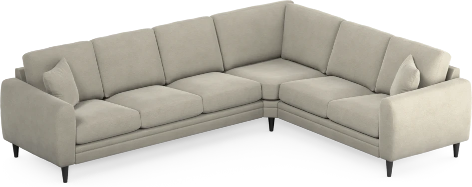 Eden - Hörnsoffa, 3+2-sits - Brun