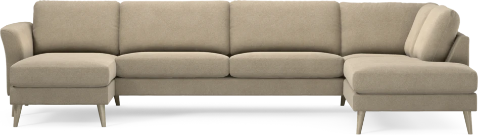 Bridge - 3-sits soffa med schäslong vänster och divan höger - Beige