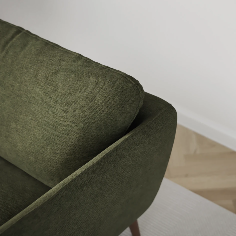 Madison Lux - 2-sits soffa med divan vänster och höger - Grön