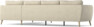 County - 3-sits soffa med divan höger - Beige