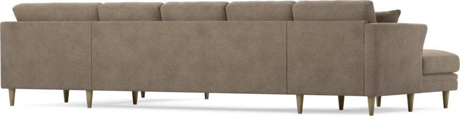Eden - 3-sits soffa med schäslong vänster och divan höger - Brun