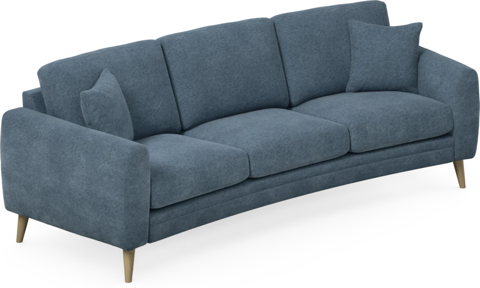 Eden - 3-sits soffa svängd - Blå