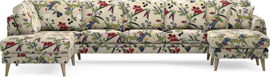 Eden - 3-sits soffa med divan vänster och schäslong höger - Flerfärgad