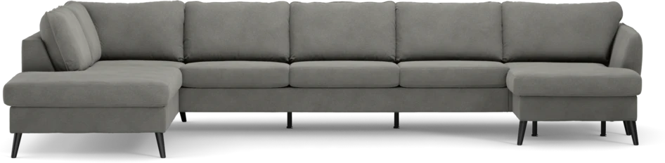 County - 4-sits soffa med divan vänster och schäslong höger - Grå