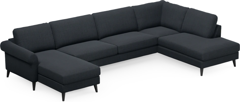 Bridge - 3-sits soffa med schäslong vänster och divan höger - Blå