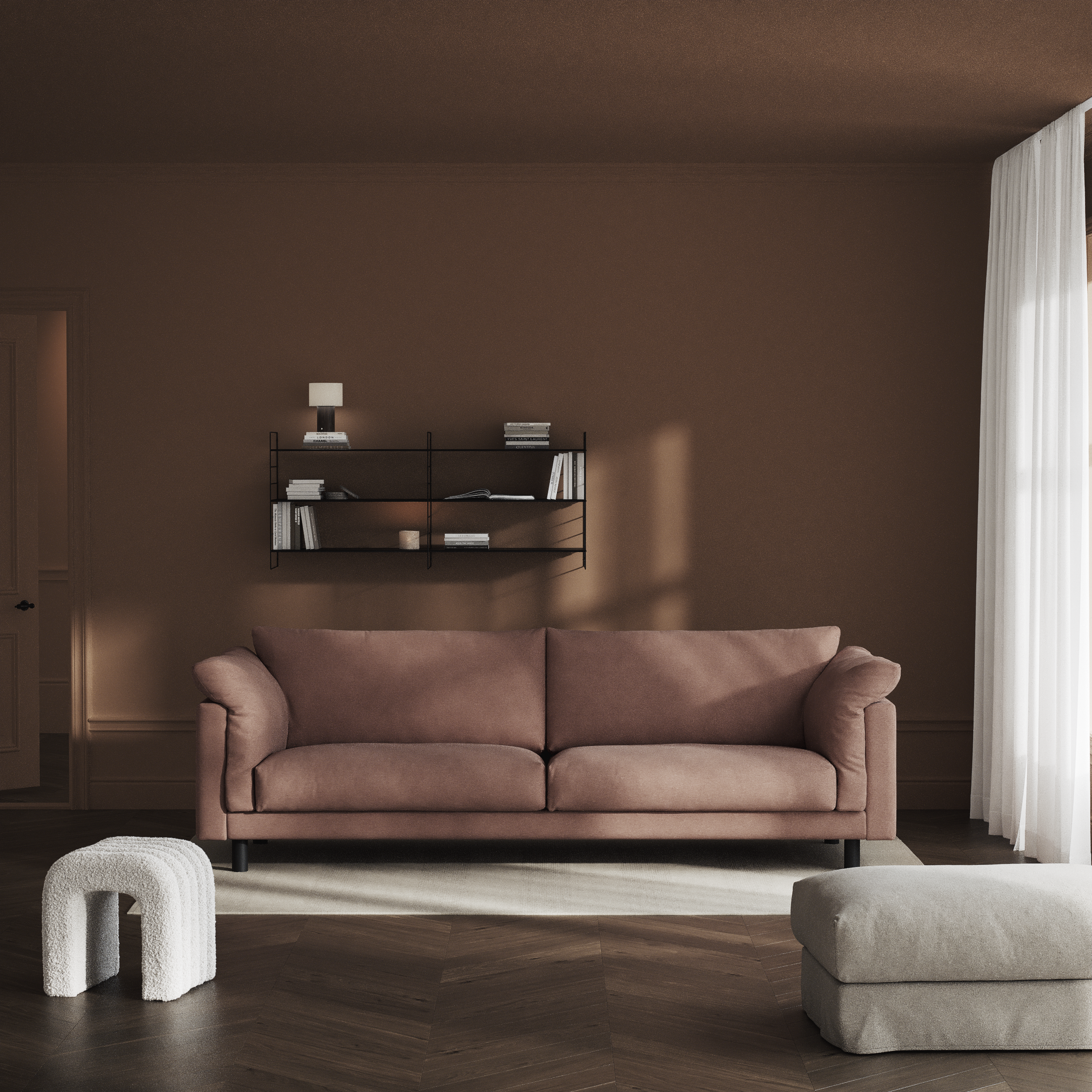 Cherrie - 4-sits soffa, fast klädsel - inspiration