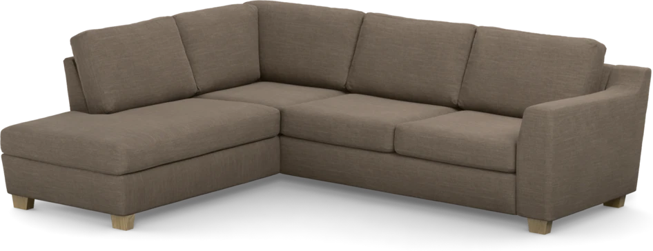 Friday - 2,5-sits soffa med divan vänster - Brun