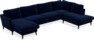 Bridge - 3-sits soffa med schäslong vänster och divan höger - Blå