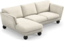 Madison Lux - 2-sits soffa med schäslong vänster - Vit