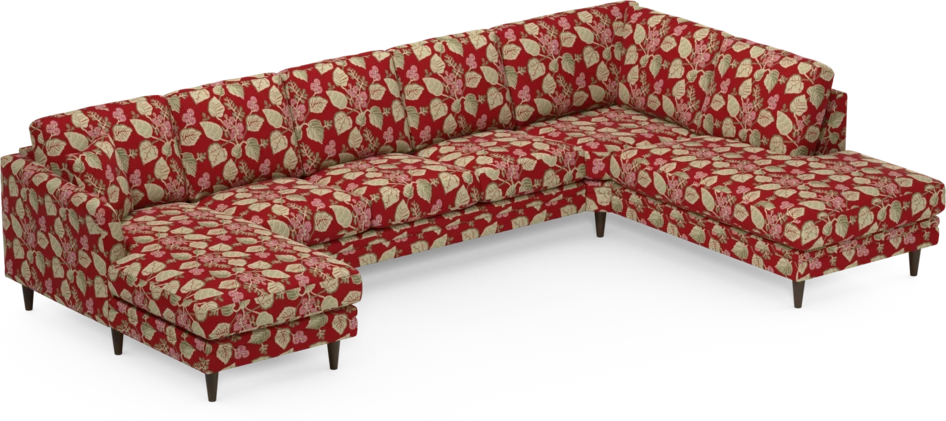 Eden - 3-sits soffa med schäslong vänster och divan höger - Flerfärgad