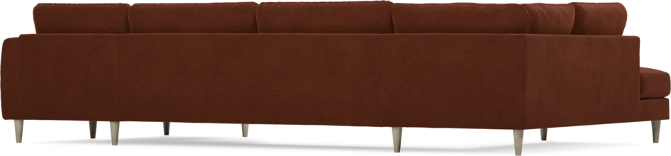 Bridge - 3-sits soffa med divan vänster och schäslong höger - Orange