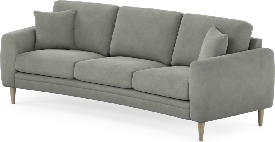 Eden - 3-sits soffa svängd - Grå
