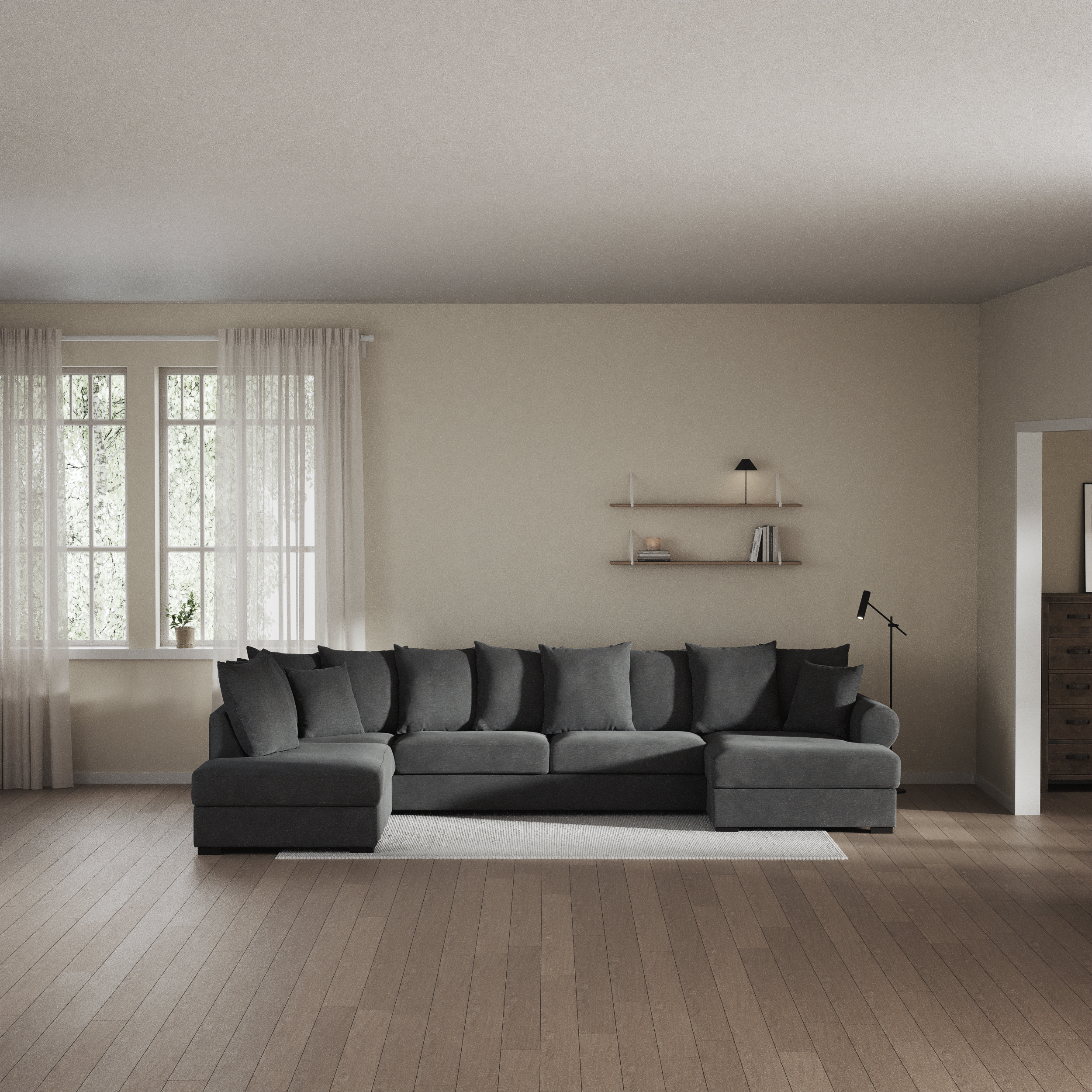 Town - 3-sits soffa med divan vänster och schäslong höger - inspiration