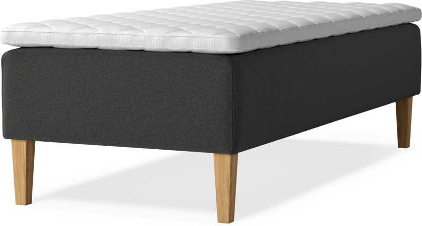 Delux Dream - Ramsäng, enkelsäng med bäddmadrass - Grå