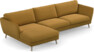 Madison Lux - 3-sits soffa med schäslong vänster - Gul