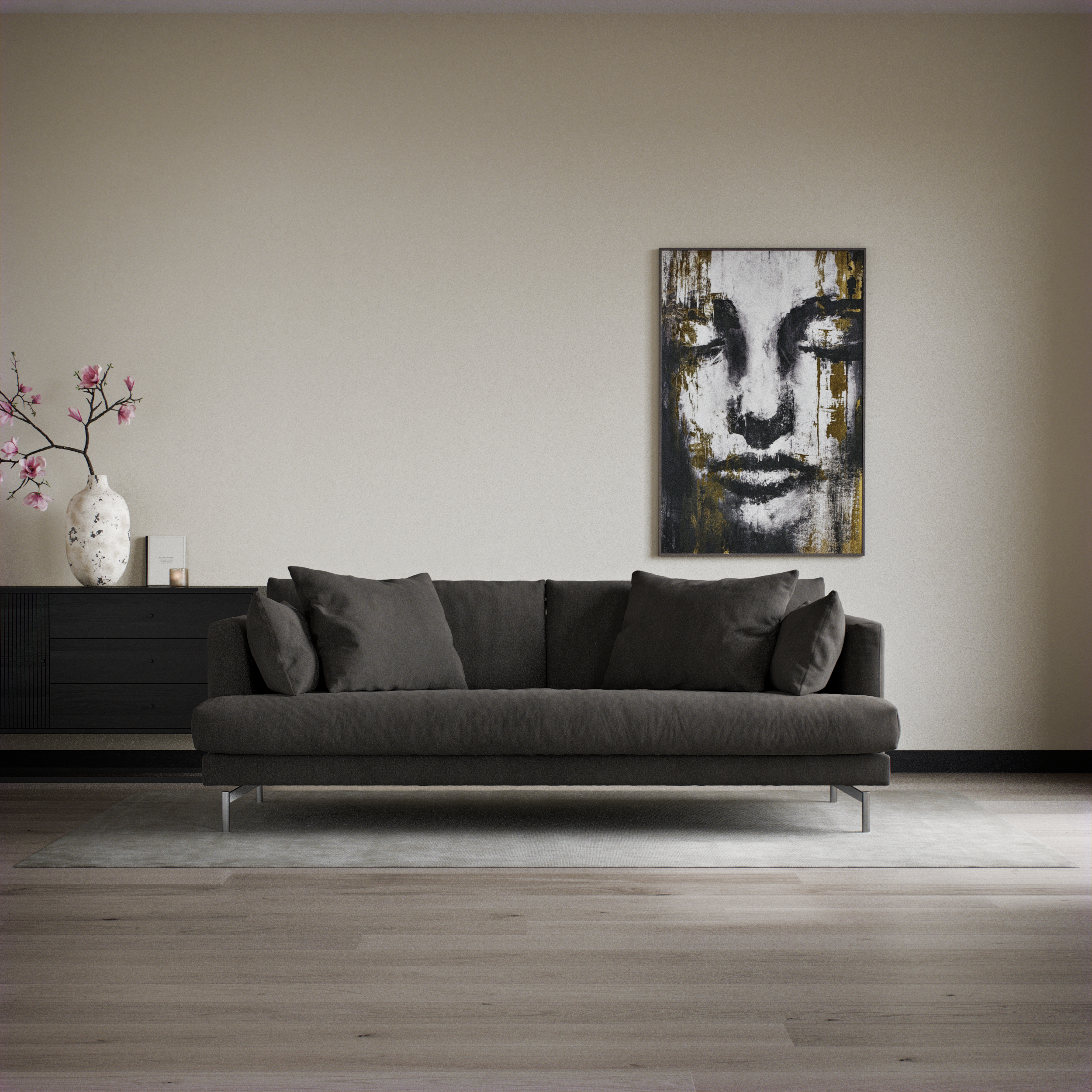 Harper - 3-sits soffa, hel dyna - inspiration