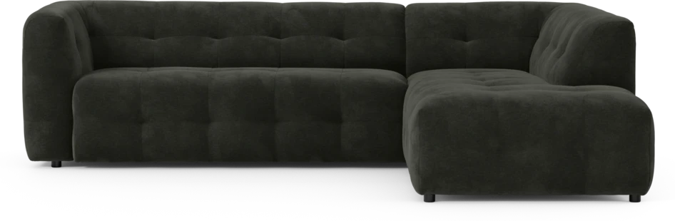 Bella - 3-sits soffa med divan höger - Svart