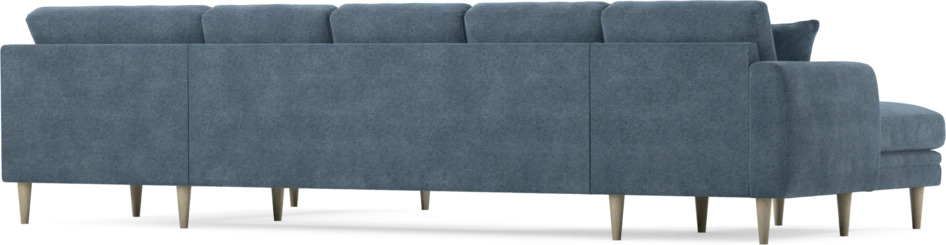 Eden - 3-sits soffa med schäslong vänster och divan höger - Blå