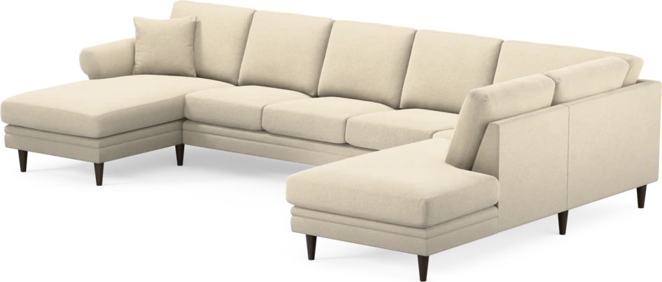 Eden - 3-sits soffa med schäslong vänster och divan höger - Beige