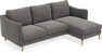 Madison - 2-sits soffa med schäslong höger - Brun
