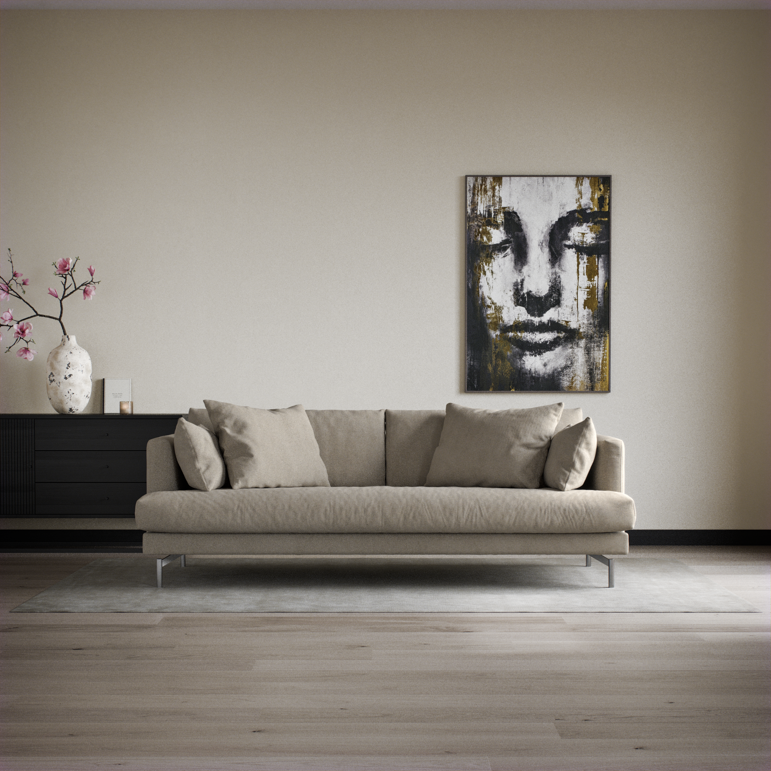 Harper - 3-sits soffa, hel dyna - inspiration