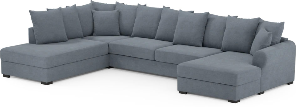 Town - 3-sits soffa med divan vänster och schäslong höger - Blå