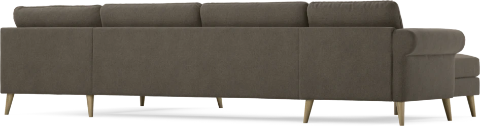 Bridge - 3-sits soffa med schäslong vänster och divan höger - Brun
