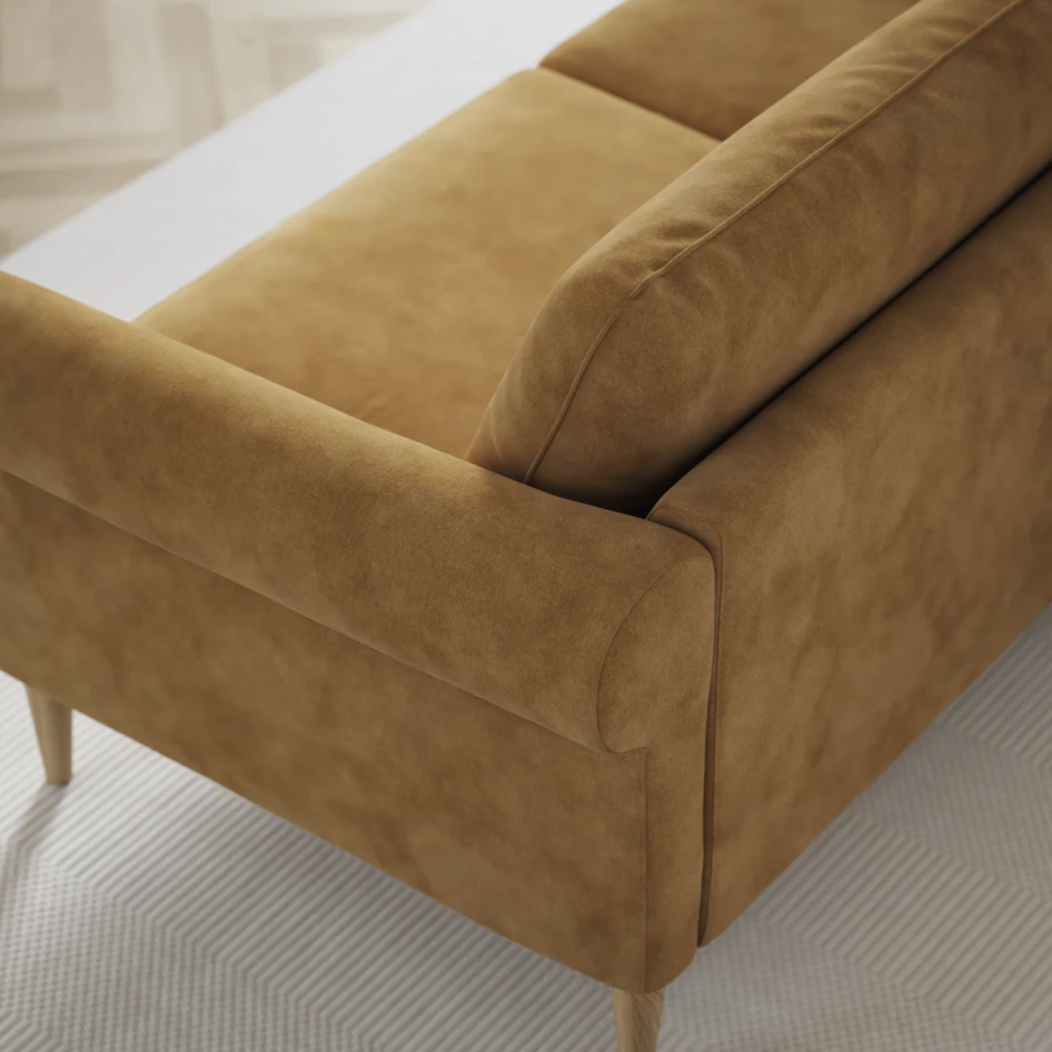 Bridge - 3-sits soffa - Gul