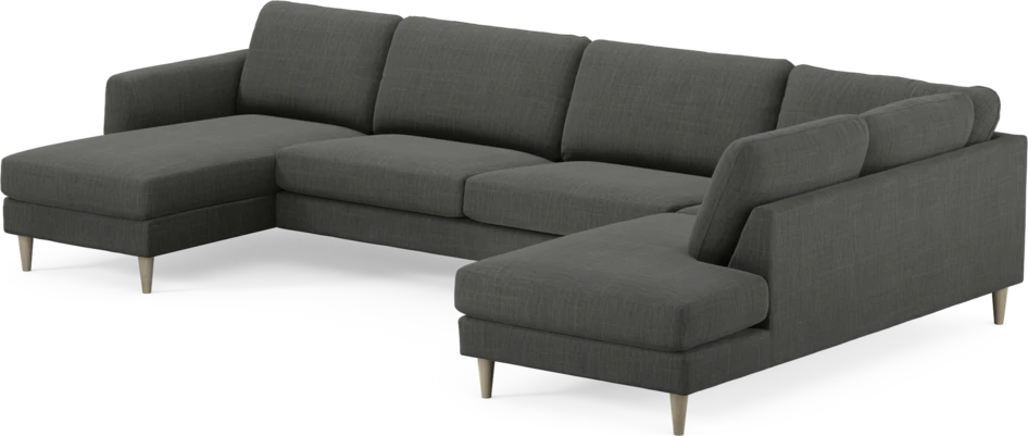 Bridge - 3-sits soffa med schäslong vänster och divan höger - Grå