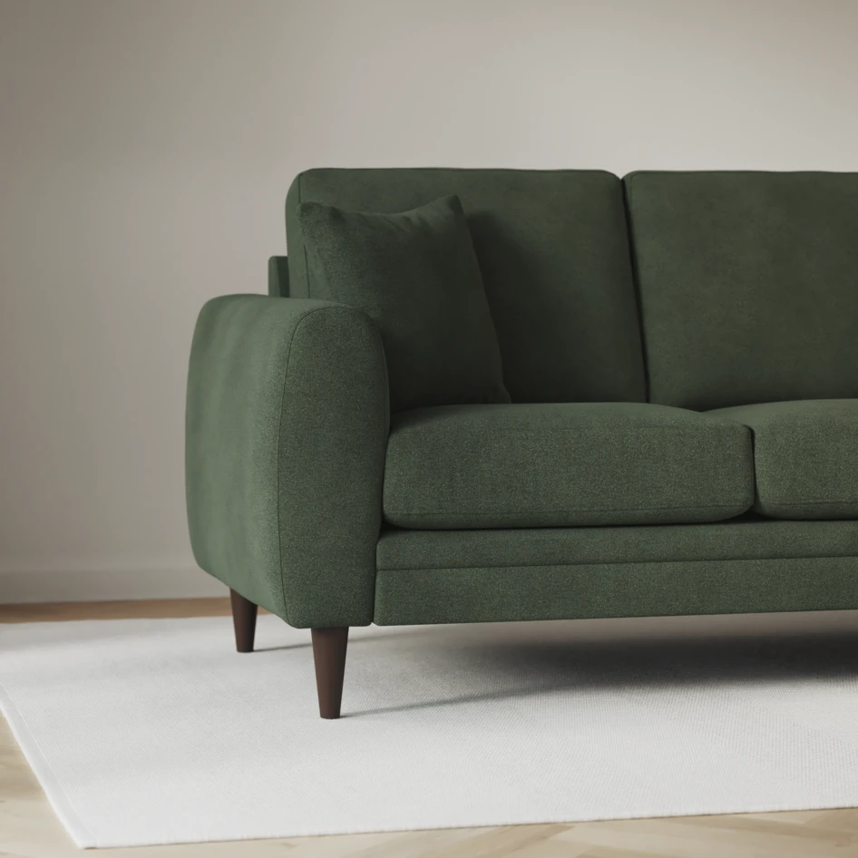 Eden - 3-sits soffa med divan vänster och schäslong höger - Grön