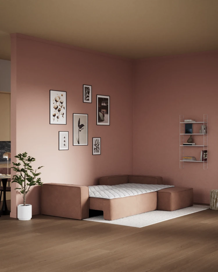 Ide - Bäddsoffa 3-sits med schäslong höger - inspiration