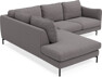Madison - 2-sits soffa med divan vänster - Grå