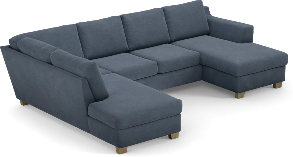 Friday - 3-sits soffa med divan vänster och schäslong höger - Blå