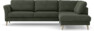 Bridge - 3-sits soffa med divan höger - Grön