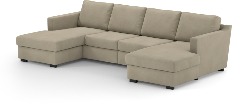 Friday - 2-sits soffa med två schäslonger - Beige
