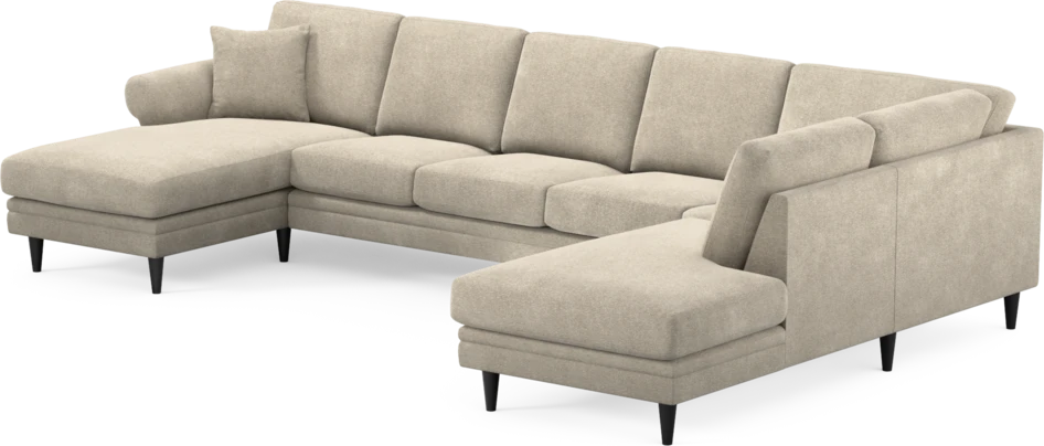 Eden - 3-sits soffa med schäslong vänster och divan höger - Beige