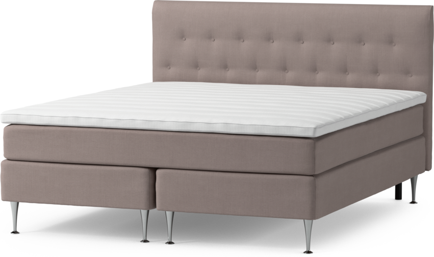Roma Family - Kontinentalsäng, dubbelsäng med bäddmadrass och sänggavel låg pikerad, B 160-180
