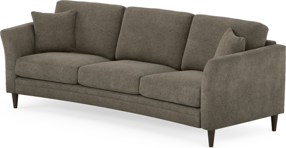 Eden - 3-sits soffa svängd - Brun