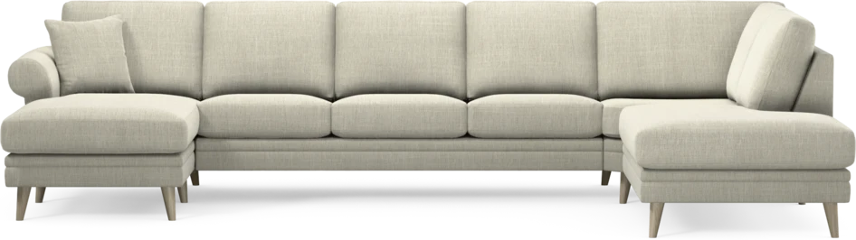 Eden - 3-sits soffa med schäslong vänster och divan höger - Beige