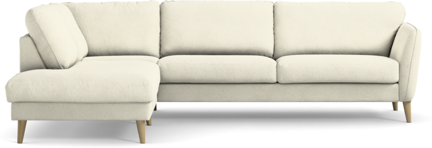 Bridge - 3-sits soffa med divan vänster - Vit