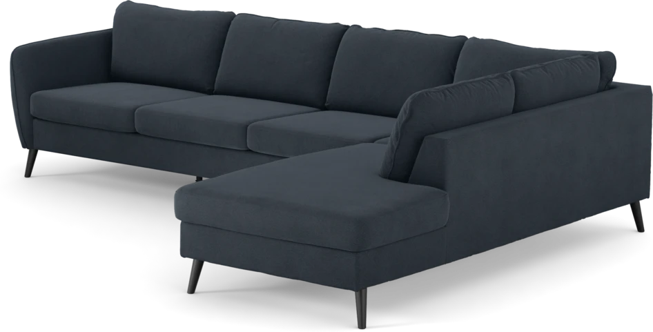 County - 3-sits soffa med divan höger - Blå