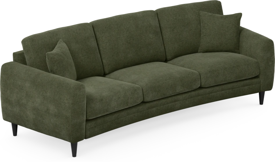 Eden - 3-sits soffa svängd - Grön