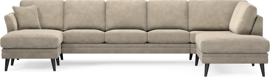 Eden - 3-sits soffa med schäslong vänster och divan höger - Beige